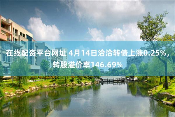 在线配资平台网址 4月14日洽洽转债上涨0.25%，转股溢价率146.69%