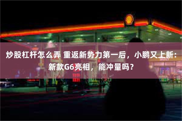 炒股杠杆怎么弄 重返新势力第一后，小鹏又上新：新款G6亮相，能冲量吗？
